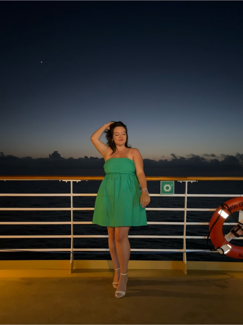 a new day Teal Spaghetti-Strap Dress
